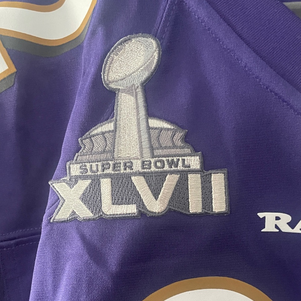 Nike Purple Football Jersey with Black NFL & Nike Logos - Picture 3 of 4
